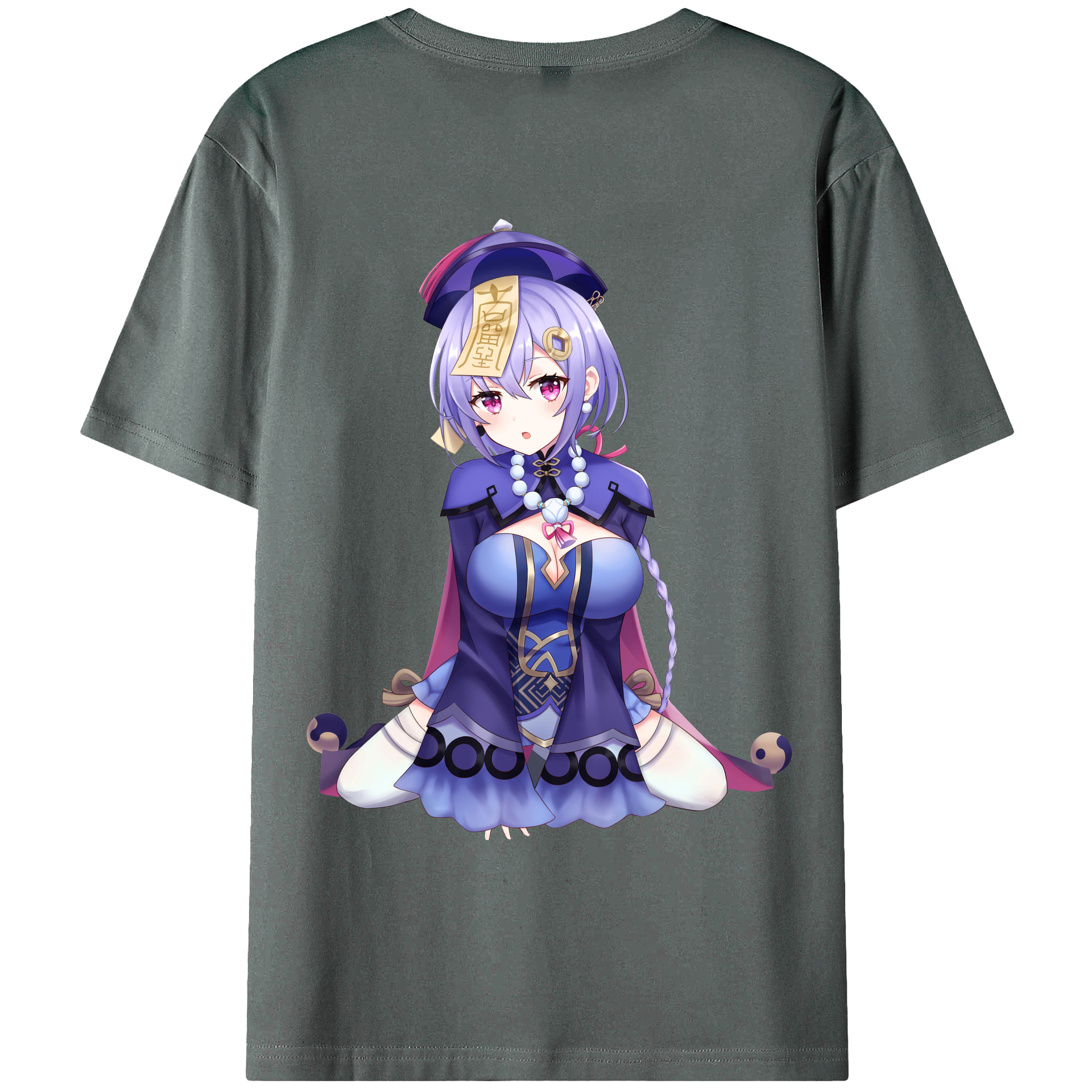 げんし神 七七 なな  genshin Nana 綿100％ メンズ半袖Tシャツ（バックプリント） 通気性